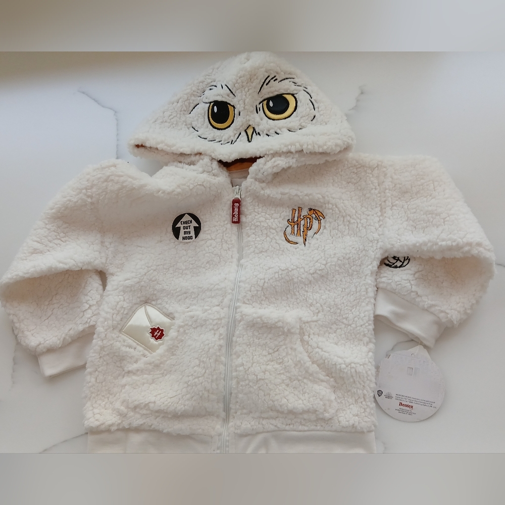 Harry Potter Hedwig Plush Fleece Hoodie – Size 3T, NWT